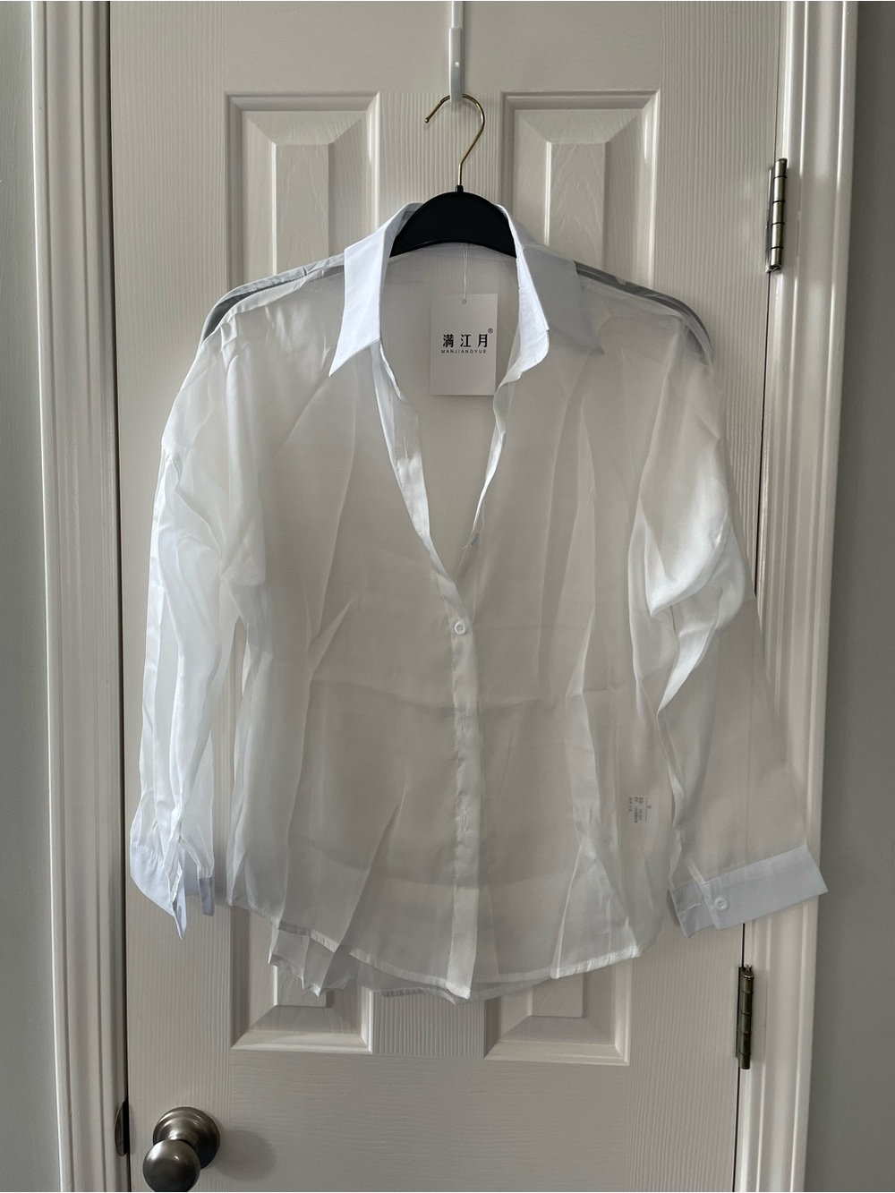 White Women’s Dress Shirt - Lightweight Button-Up
